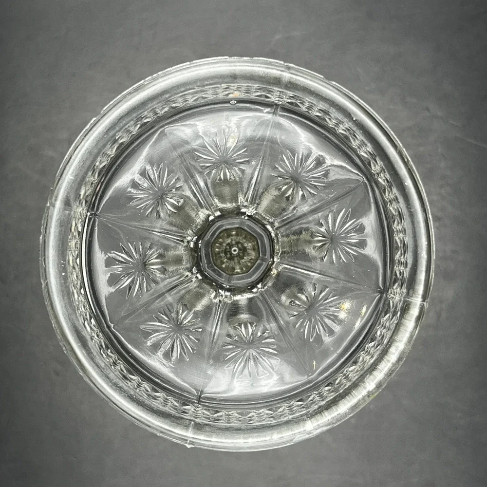 Vtg Imperial Glass Candlestick Holder Amelia Pattern Starburst 7